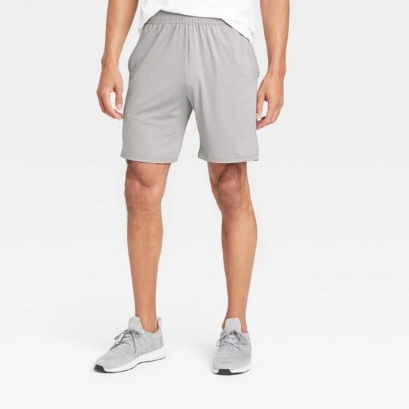 Men’s All In Motion Athletic Training Shorts Light Grey XXL NWT - Picture 1 of 5